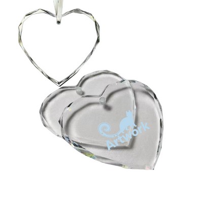 Customized Heart Shaped Crystal Glass Pendant