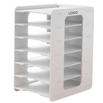 7-Tier Desktop PVC Document File Organizer