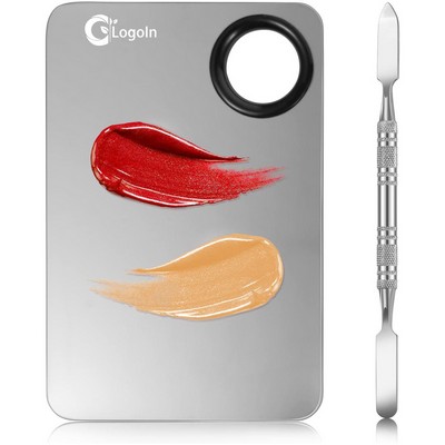 2" 1 Set Makeup Mixing Stainless Steel Foundation Palette with Spatula