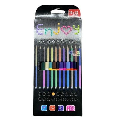 24-Color Double-Ended Colored Pencils
