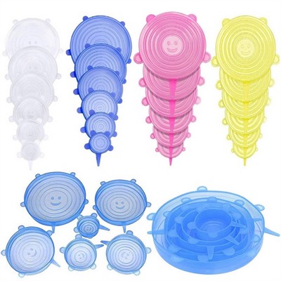 6Pcs Food Grade Silicone Stretch Lids