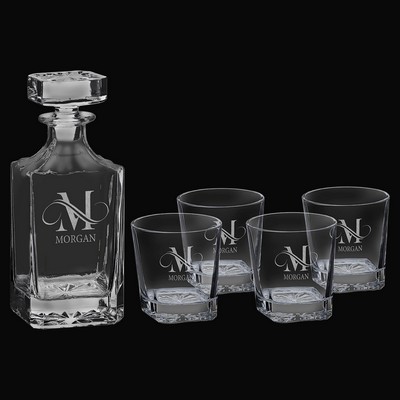 Polar Camel 750mL Square Glass Decanter Set
