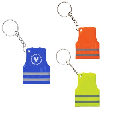 PVC Reflective Vest Keychain