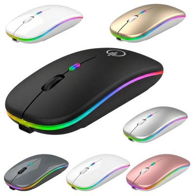 Rechargeable Tri-Mode Silent Wireless Mouse with RGB Light