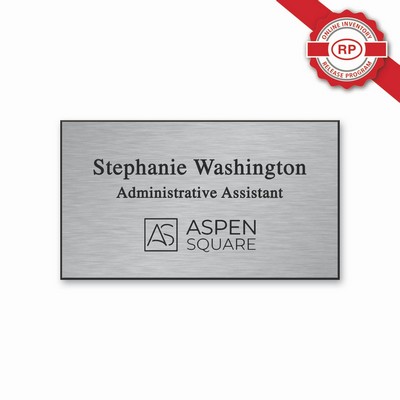 Deluxe Engraved Name Badge (2.00" H x 3.50" W Inches)