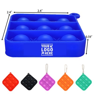 Pop It Fidget Keychain Toy