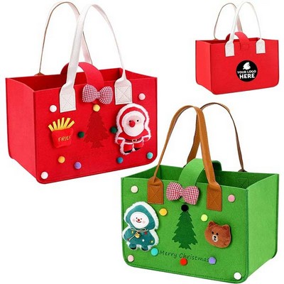 Festive Holiday Tote With Sturdy Handles