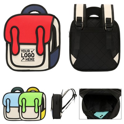 Kids Cartoon Style School Backpack