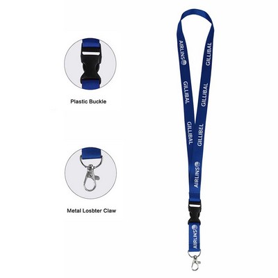 Full Color Lanyard With Lobster Hook And Buckle