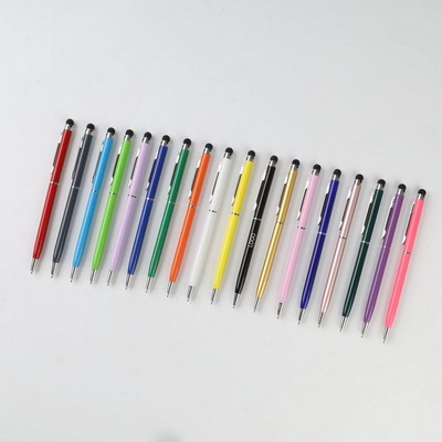 2-in-1 Professional Metal Stylus Pen High-Precision Tablet Touch Screen Tool Executive