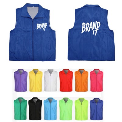 Unisex Volunteer Activity Vest w/ Pockets
