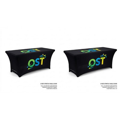 Stretch Spandex Table Cover 6' / 8' tradeshow table cloth