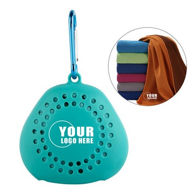 Sports Cooling Towel Carabiner Silicone Case