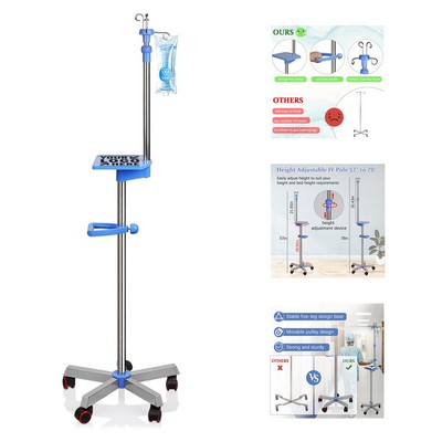 Medical IV Pole with Wheels