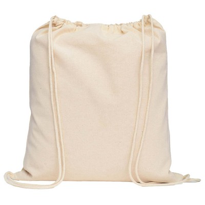 6 oz Cotton Drawstring Backpack - Large