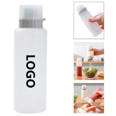 11.84 Oz Kitchen Sauce Squeeze Bottle W/ Brush-Shaped Nozzle
