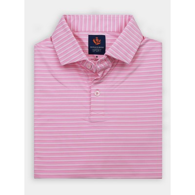 Donald Ross Dean- Jersey Multi Stripe-2 button Placket