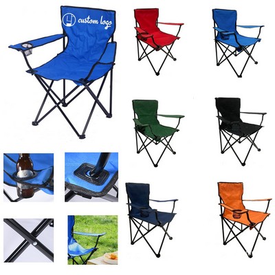 Oxford Cloth Portable Outdoor Folding Chair With Storage Bag