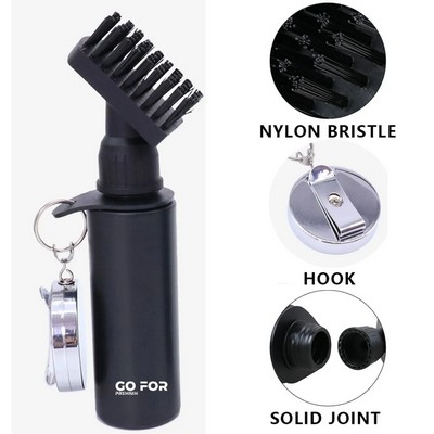 Water Spray Portable Golf Club Cleaner Brush Tool