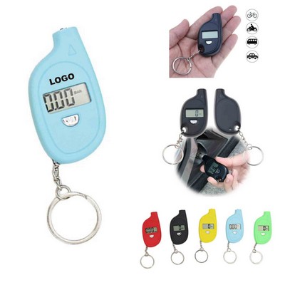 Portable Small Tire Pressure Gauge Keychain