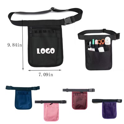 Nurse Tool Waist Bag, Multi-Pocket Medical Organizer Pouch