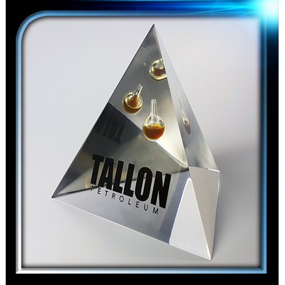 Lucite 3 Sided Pyramid Award (4 3/4"x4 1/4"x4 1/4")