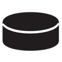 Hockey Puck Acrylic Coaster w/Felt Back
