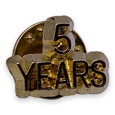 Stock 5 Years Lapel Pin