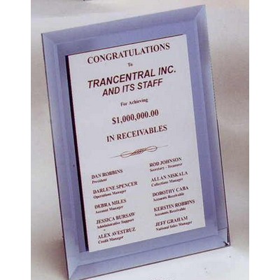 Blue Beveled Mirror Plaque (12"x15")