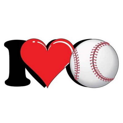 I Love Baseball Maxi Magnet (6 Square Inch)