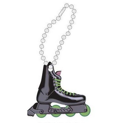 Roller Blades Promotional Key Chain w/ Black Back (3 Square Inch)