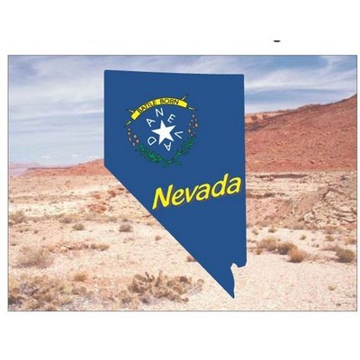 Nevada Battle Born Metal Photo Magnet (2 1/2"x3 1/2")
