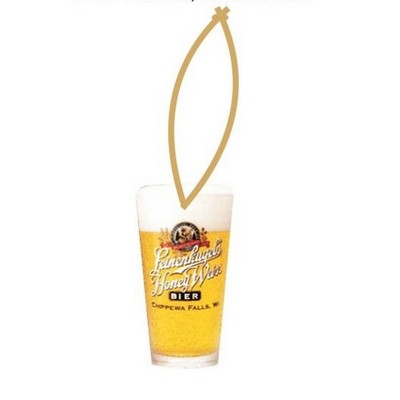 Beer Glass Executive Ornament w/ Mirrored Back (6 Square Inch)