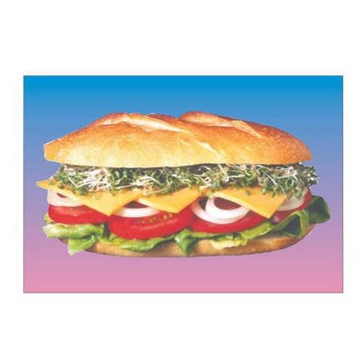 Sub Sandwich Rectangle Metal Photo Magnet (2"x3")