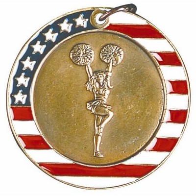 Medals, "Cheerleading" - 2" Stars & Stripes