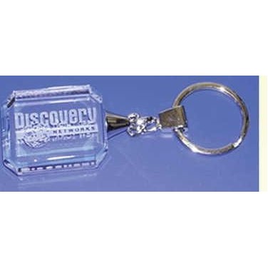 Rectangle Crystal Keychain in Gift Box