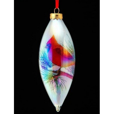 Marquis Shape Glass Ornament - Simple Artwork