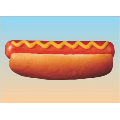 Hotdog Rectangle Metal Photo Magnet (2"x3")
