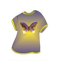 Purple & Yellow Butterfly T-Shirt Lapel Pin