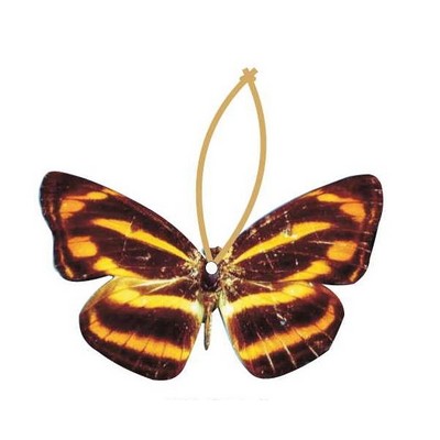 Brown & Yellow Butterfly Promotional Ornament w/ Black Back (12 Square Inch)