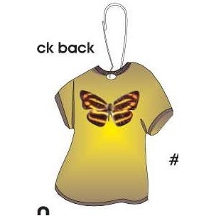 Brown & Yellow Butterfly T-Shirt Zipper Pull