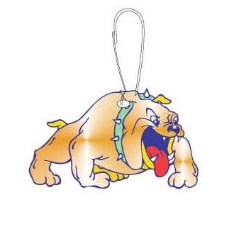Bulldog Mascot Zipper Pull