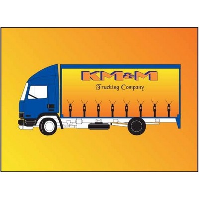Commercial Truck Metal Photo Magnet (2 1/2"x3 1/2")