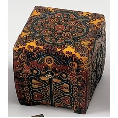 Hand Stained Wood Chest (6 1/4"x6 1/4"x6 1/4")