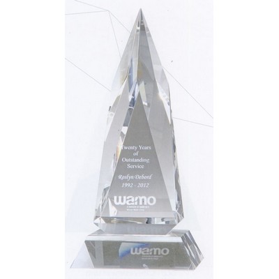 Medium Optical Crystal Zenith Award w/ Base