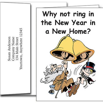 New Year Greeting Cards w/Imprinted Envelopes (5"x7")