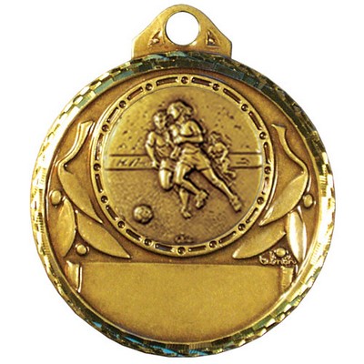 Stock Diamond Struck 2" Medal- Soccer Female