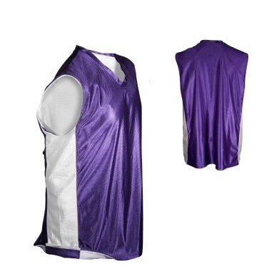 Adult Reversible Dazzle Cloth Basketball Jersey Shirt w/Contrasting Side Panel