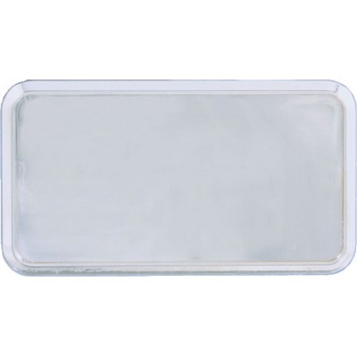 Name Badge - Frames - Silver - Fits 1" x 3" with Round Corners