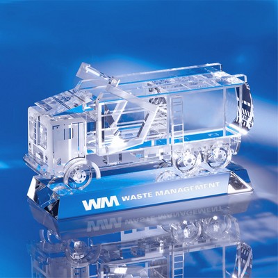 Custom Crystal Trash Truck Award
